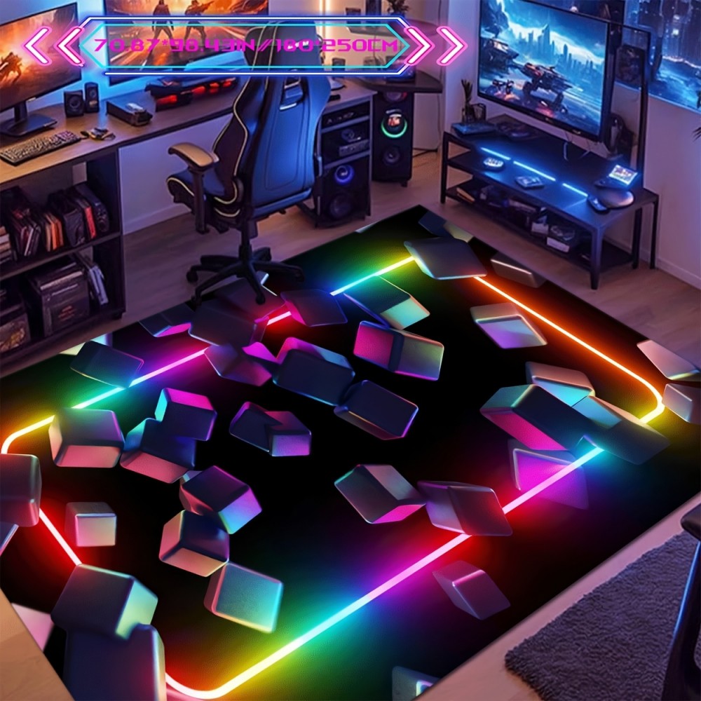 Esports Gaming Design - سجادة ألعاب VIKAMA بتصميم ملون، سجادة
