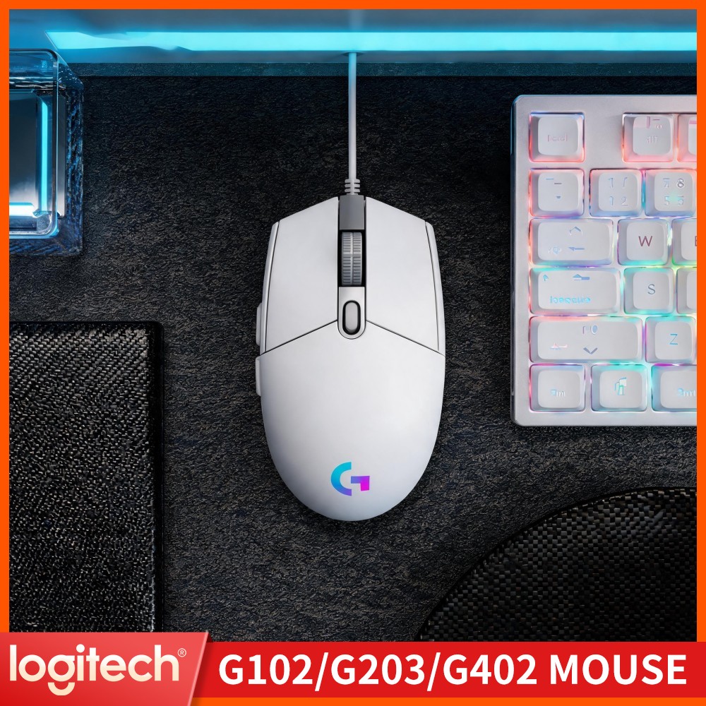 Logitech Mouse G203 - ماوس ألعاب لوجيتك G203 LIGHTSYNC سلكي