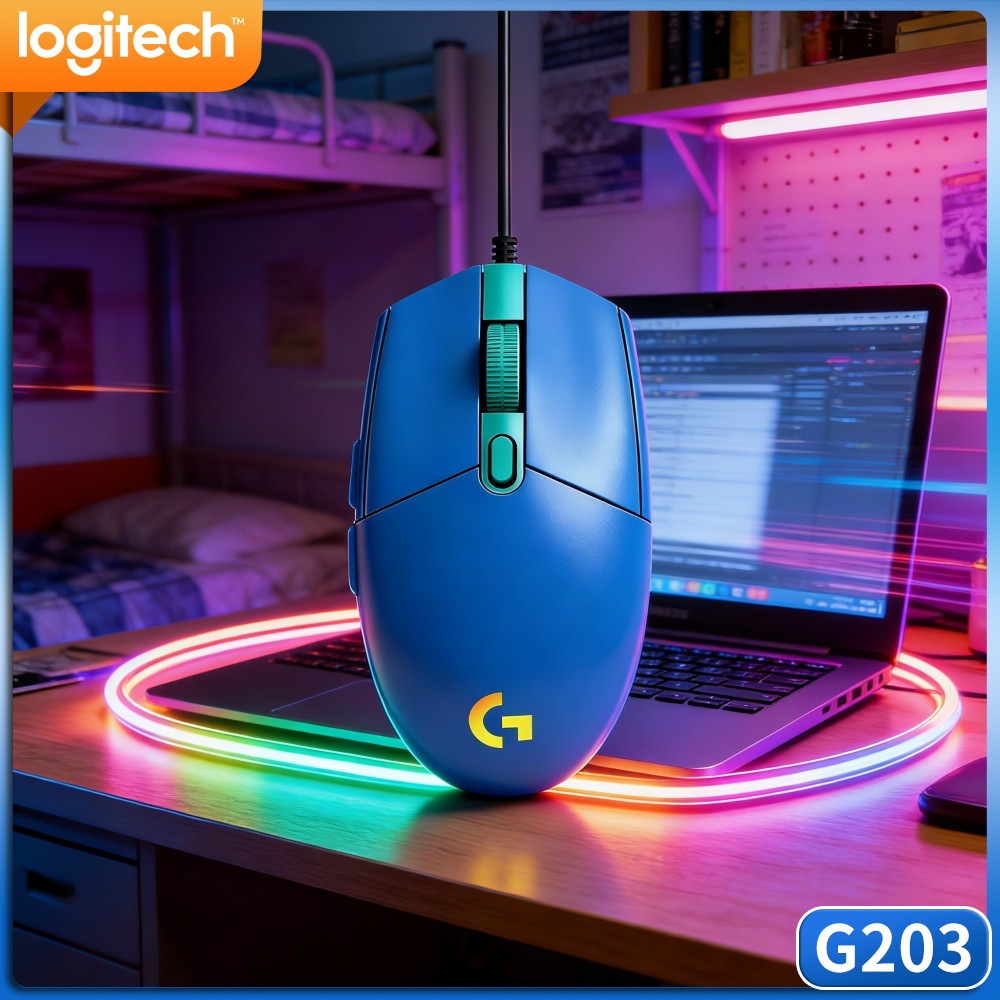 Logitech Mouse G203 - ماوس ألعاب لوجيتك G203 سلكي مع
