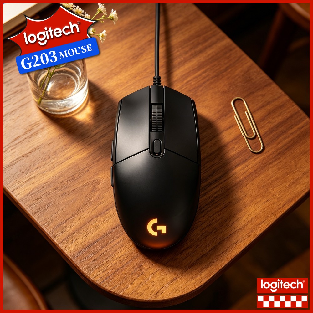 Logitech Mouse G203 - ماوس ألعاب لوجيتك G203 سلكي مع