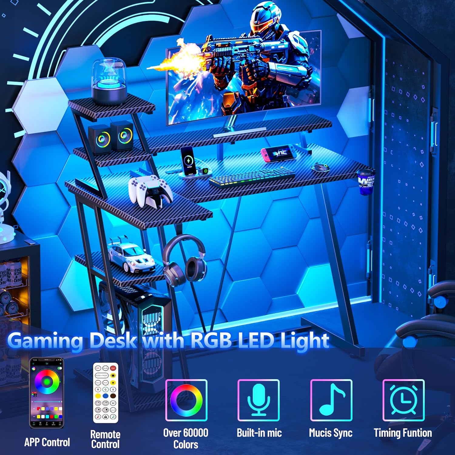 مكتب ألعاب احترافي رائج البيع  - مراجعة Esports Gaming Design وسعره