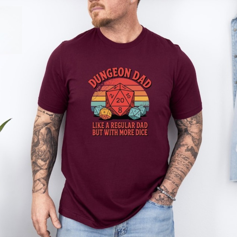 تي شيرت دانجن داد مضحك بتصميم  - مراجعة Esports Gaming Shirts وسعره
