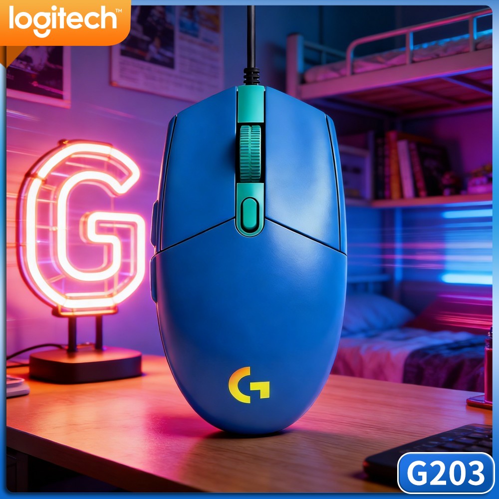 ماوس الألعاب السلكي لوجيتك G20 - مراجعة Logitech Mouse G203 وسعره